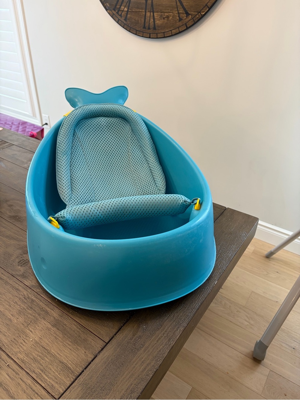 Baby Bath Seat with Padded Insert - Blue